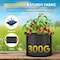 Ipower 25 Gallon Grow Bags 300G Thickened Sturdy Plant Fabric Pots with 20 Labels, Black, 20PK GLGROWBAG25X5BLKV5X4 - alternate 2