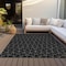 Homeroots 10' X 14' Black And Ivory Geometric Washable Indoor Outdoor Area Rug 596721 - alternate 2