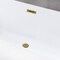 Kingston Brass 51" Acrylic Rectangular Double Ended Freestanding Tub with Drain, Glossy White/Brushed Brass VTSQ512823C417 - alternate 2