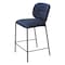 Homeroots Set of Two 25" Blue and Black Velvet and Steel Counter Height Bar Chairs, 2PK 564996 - alternate 2