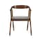 Armen Living Santana Wood Dining Chair in Walnut Finish with Charcoal Fabric - Set of 2 LCSACHWACH - alternate 4
