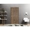 Sartodoors Sliding Closet Bi-fold Doors, Planum 0015 Walnut and Aluminum Strips, Sturdy Tracks Moldings Trims PLANUM0015BF-WLN-64 - alternate 1