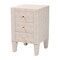 Baxton Studio Leyna Modern Beige Faux Shagreen 3-Drawer End Table 251-13969-ZORO - alternate 1