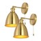 Jonathan Y Hudson 6.5" 1-Light Farmhouse Bohemian Iron LED Sconce, Brass Gold, 2PK JYL9911A-SET2 - alternate 1
