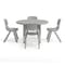 Flash Furniture 5 PC Plastic Activity Table and 4 Chairs Set, 10.5 in Seat Height-Soft Gray YU-YCX-0073-2-ROUND-TBL-SFTGY-E-GG - alternate 2