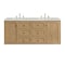 James Martin Vanities Laurent 60 in. Double Vanity, Light Natural Oak, w/ 3 CM Lime Delight Quartz Top 545-V60D-LNO-3LDL - alternate 3