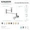 Kingston Brass Wall Mount Pot Filler Faucet, Brushed Brass KS8107CG - alternate 2