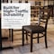 Flash Furniture HERCULES Ladder Back Walnut Wood Restaurant Chair - Mocha Vinyl Seat XU-DGW0005LAD-WAL-MCHV-GG - alternate 2