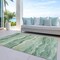 Homeroots 8' X 10' Green Striped Washable Indoor Outdoor Area Rug 608115 - alternate 2