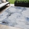Homeroots 5' X 8' Navy Blue And Ivory Abstract Washable Indoor Outdoor Area Rug 582663 - alternate 1