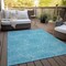 Homeroots 3' X 5' Aqua And Ivory Geometric Washable Indoor Outdoor Area Rug 614047 - alternate 2