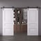 Sartodoors Double Barn Door 84x84 inches White Solid Core Modern Interior ROYAL9833DB-B-EMAL-8484 - alternate 1
