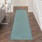 Homeroots 12' Aqua Power Loom Runner Rug 522443 - alternate 2