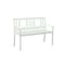 Homeroots 45" White Metal Garden Patio Bench 611610 - alternate 2
