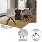 Leisuremod Markley Swivel Leather Dining Arm Chair with Iron Legs, 2PK ESCBL-26-LGR2 - alternate 2