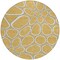 Homeroots 8' Gold Gray And Ivory Round Abstract Washable Indoor Outdoor Area Rug 600530 - alternate 2