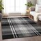 Homeroots 5' X 8' Black Gold And Gray Plaid Washable Indoor Outdoor Area Rug 596310 - alternate 2