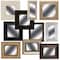 Homeroots Set of Ten Brown And White Square And Rectangle Framed Mirror Set, 10PK 366041 - alternate 3