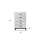 Homeroots 31" White Wood Five Drawer Standard Chest 478638 - alternate 2
