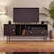 Leisuremod Rochester Rectangular TV Stand with Enclosed Storage and Powder Coated Iron Legs, Phantom Grey RTS60GR - alternate 2