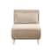 Homeroots 27" Beige and Natural Upholstered Slipper Chair And Toss Pillow 526454 - alternate 1