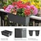 Pure Garden Railing Planter 20.75 in Flower Box w/ Drainage Insert 6-Gallon Outdoor Planter Box 50-LG1462 - alternate 2