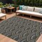 Homeroots 10' X 14' Black Ivory And Gold Geometric Washable Indoor Outdoor Area Rug 615187 - alternate 1