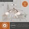 Vaxcel Estelle 3-Light 17 in W Polished Nickel Mid-Century Modern Sputnik Semi Flush Ceiling Fixture C0163R - alternate 3