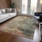 Homeroots 3' X 5' Sage Gray And Pink Abstract Washable Indoor Outdoor Area Rug 606122 - alternate 3