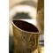 Homeroots 10" Gold Aluminum Oval Faux Wood Table Vase 565439 - alternate 2
