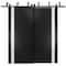 Sartodoors Slab Barn Door Panel, Planum 0040 Matte Black with White Glass, Sturdy Finished Doors, Pocket Close PLANUM0040S-BLK-30 - alternate 2