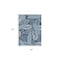 Homeroots 5' X 7' Navy Blue Sky Blue And Ivory Palm Leaf Indoor Outdoor Area Rug 552507 - alternate 2
