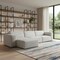 Homeroots 122" Gray Fabric Modular Sofa With Brown Legs 641015 - alternate 3