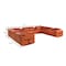 Homeroots Camel Italian Leather Power Reclining U Shaped Twelve Piece Sectional With Console 634660 - alternate 2