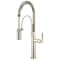 Brizo Litze Semi-Professional Kitchen Faucet, Knurled Handle Polished Nickel 63343LF-PN - alternate 1