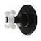 Kingston Brass Single-Handle Six-Way Diverter Valve with Round Trim Kit, Matte Black KS4030PX - alternate 1