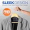 Serenelife Wooden Coat Hangers, Durable Suit Hangers w/ 360 Deg Swivel Hook and Notches, Slim Design, 10PK SLHWD10 - alternate 2