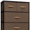 Homeroots 23" Brown Steel and Fabric Six Drawer Combo Dresser 484710 - alternate 3