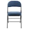 Elama 4 Piece Metal Folding Chair with 2.2 Inch Padded Seats in Dark Blue ELM-J0618-DB - alternate 2