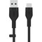 Belkin USB-A TO USB-C, SILICONE, 2M, BLK CAB008BT2MBK - alternate 2