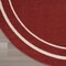 Homeroots 4' Red And Ivory Round Indoor Outdoor Area Rug 545946 - alternate 2