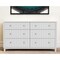 Homeroots 61" White Solid Wood Six Drawer Double Dresser 524133 - alternate 1