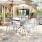 Flash Furniture Dover Stacking Patio Chairs w/Curved Backrests, All-Weather Resin Chairs in White, 2PK 2-DHF-340-APP-WH-GG - alternate 4