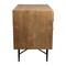 Homeroots 28" Natural Two Drawer Distressed Carved Geometric Solid Wood Nightstand 569606 - alternate 2
