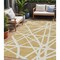 Homeroots 5' X 8' Gold And Ivory Geometric Washable Indoor Outdoor Area Rug 600451 - alternate 1