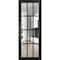 Sartodoors Slab Barn Door Panel, Felicia 3355 Matte Black with Clear Glass, Sturdy Finished Doors, Pocket Cl FELICIA3355S-BLK-18 - alternate 1