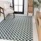 Jonathan Y Aimee Traditional Cottage Checkerboard Turquoise/Cream 3 ft. x 5 ft. Indoor/Outdoor Area Rug TSN204E-3 - alternate 2