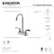 Kingston Brass Double-Handle 4" Centerset High-Arc Bar Faucet, Polished Chrome FB8491NFL - alternate 2