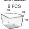 Acrimet Drawer Organizer Modular, Box Tray Storage Bins (8 Pieces) (Clear Crystal Plastic), 8PK 970 - alternate 3