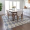 Homeroots 9' X 12' Sky Blue And Ivory Geometric Washable Indoor Outdoor Area Rug 577119 - alternate 2